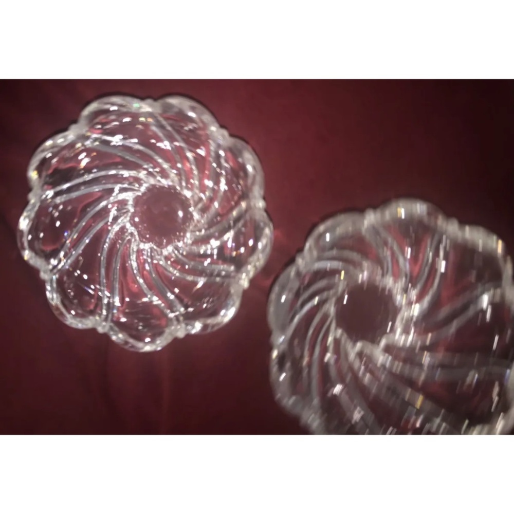 VINTAGE MIKASA CRYSTAL CANDY, SALAD, NUT, FRUIT BOWLS, SET OF 2